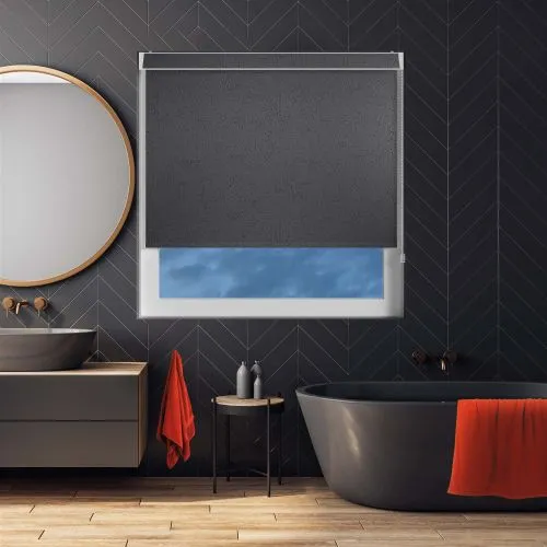 Crackles Black Pelmet Roller Blind