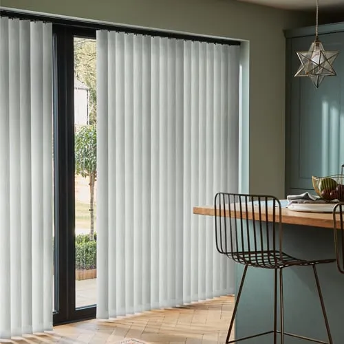 Shantung White Light Filtering Vertical Blinds