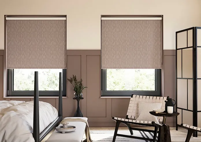 Luis Striped Victorian Violet - Roller Blind