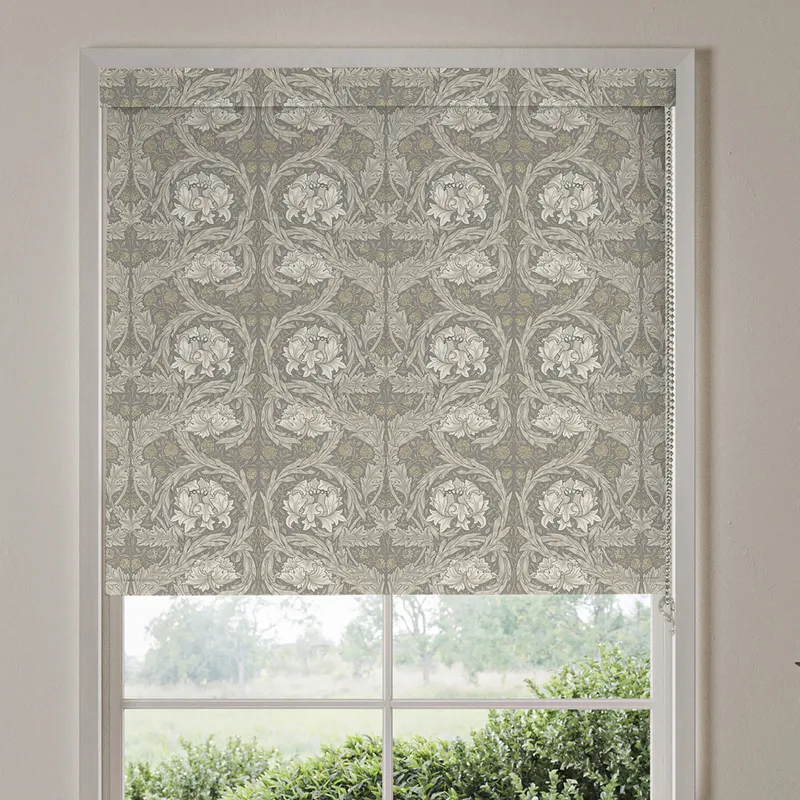 William Morris African Marigold Blackout Made To Measure Roller Blind Limestone