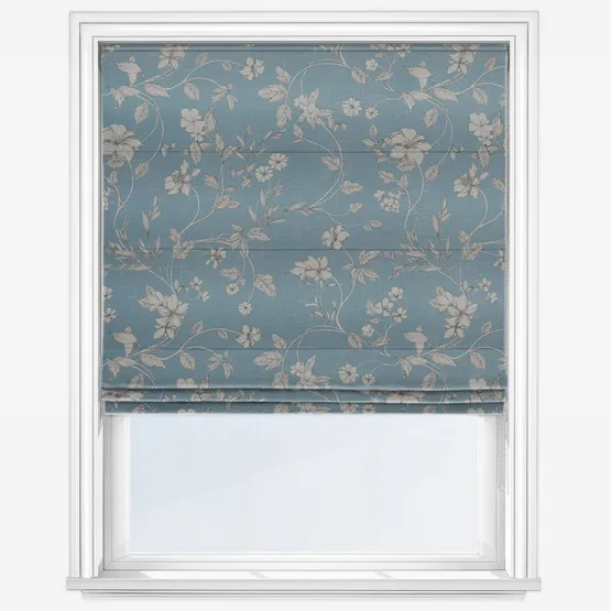 Etched Vine Wedgewood Roman Blind
