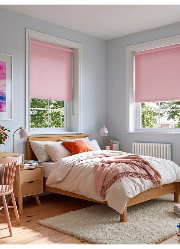 Coquette Pink Daylight Roller Blind