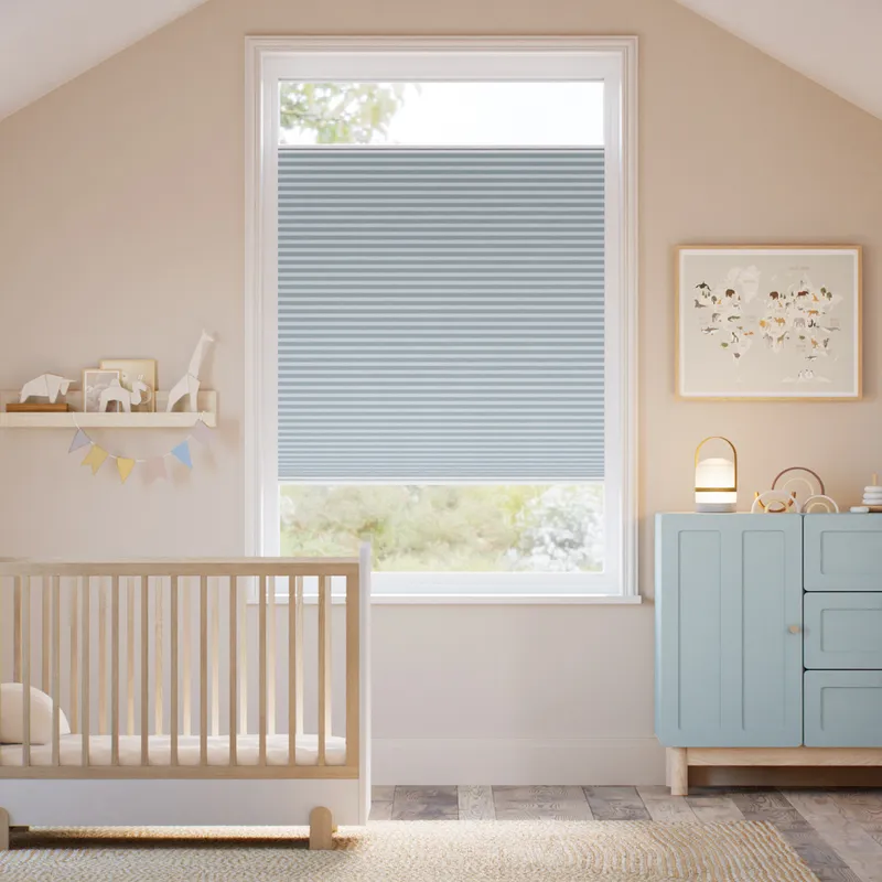Stick On Duoshade Blue Haze Thermal Blind