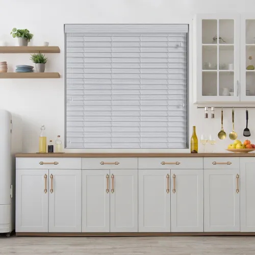 Lunar Oak Wood Grain Faux Wood Blind