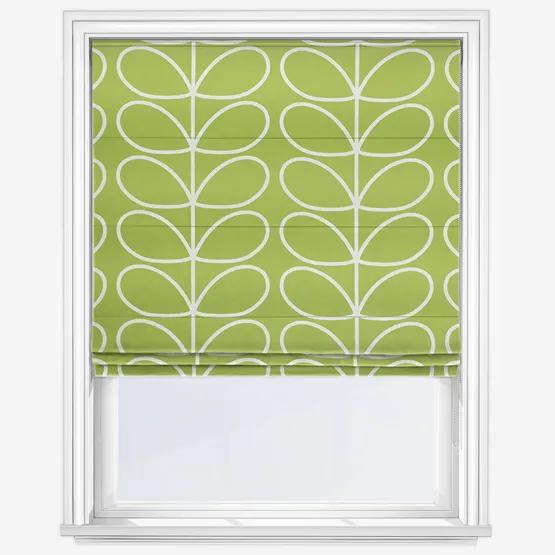 Orla Kiely Jumbo Linear Stem Chalky Green Roman Blind