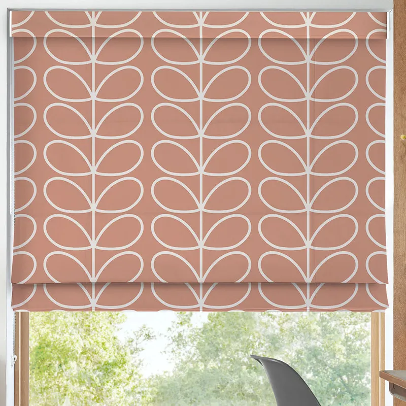 Orla Kiely Jumbo Linear Stem Made To Measure Roman Blind Bubblegum