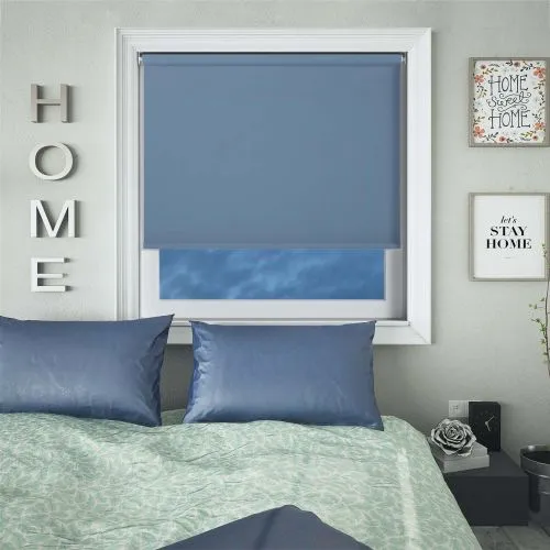 Bedtime Dusky Blue Cordless Roller Blind