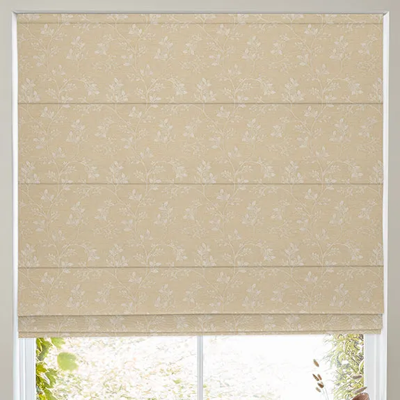 Truth Printed Floral Jacquard Made To Measure Roman Blind Lemon