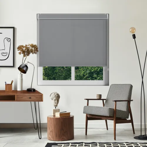 Origin Bullet Grey Pelmet Roller Blind