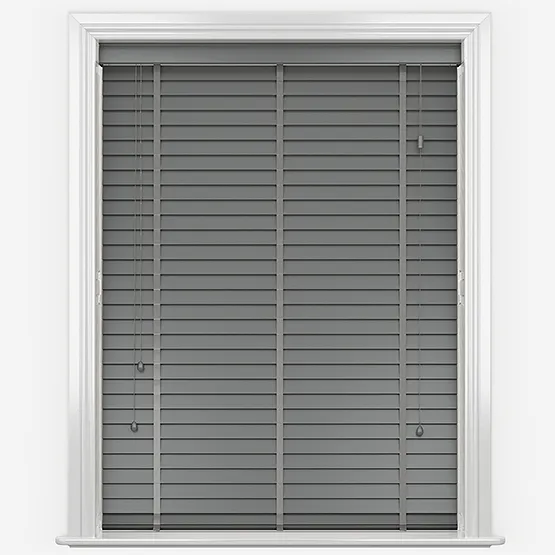 Lusso Dark Grey With Tapes Wooden Venetian Blind