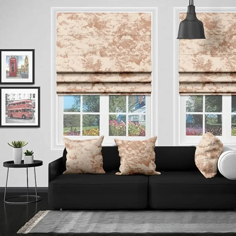 Eb Izmir Blush Rose Gold Roman Blind