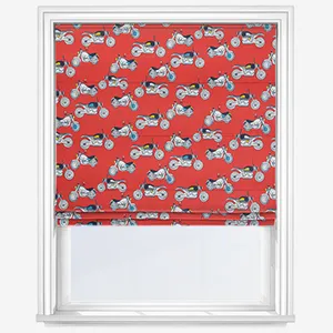 Cath Kidston Motorbikes Red Roman Blind