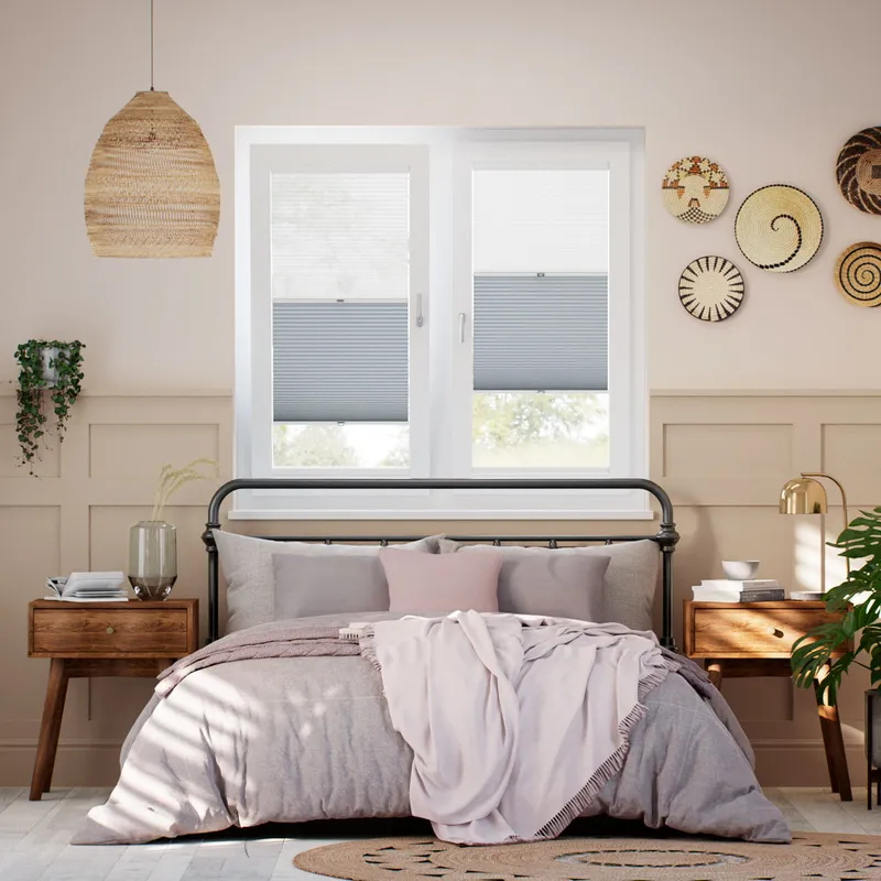 Stick On Night & Day Duo Voile Sky Thermal Blind
