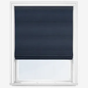 Luxe Faux Silk Indigo Roman Blind