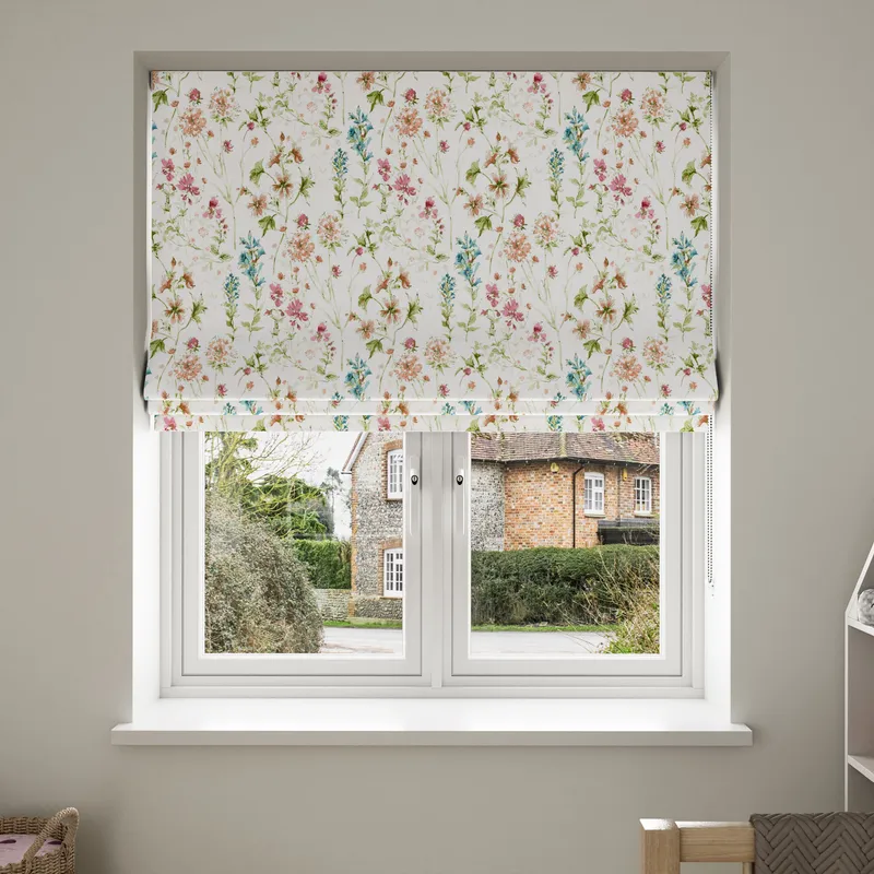 Laura Ashley Wild Meadow Crimson Blinds Uk