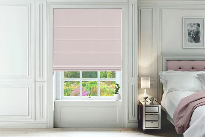 Omni Baby Pink - Velvet Twist Fit No Drill Roman Blind