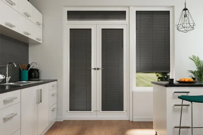 Precision Dark Grey Gloss - 25mm Slat Venetian Perfect Fit Blind