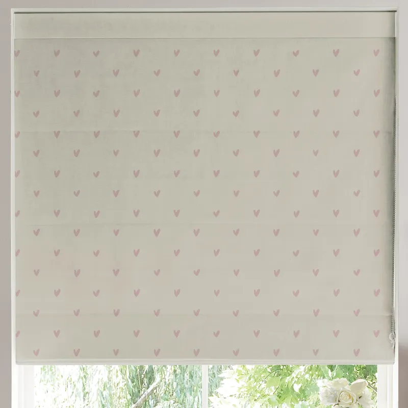 Sophie Allport Hearts Made To Measure Roman Blind Blush