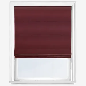 Luxe Faux Silk Wine Roman Blind