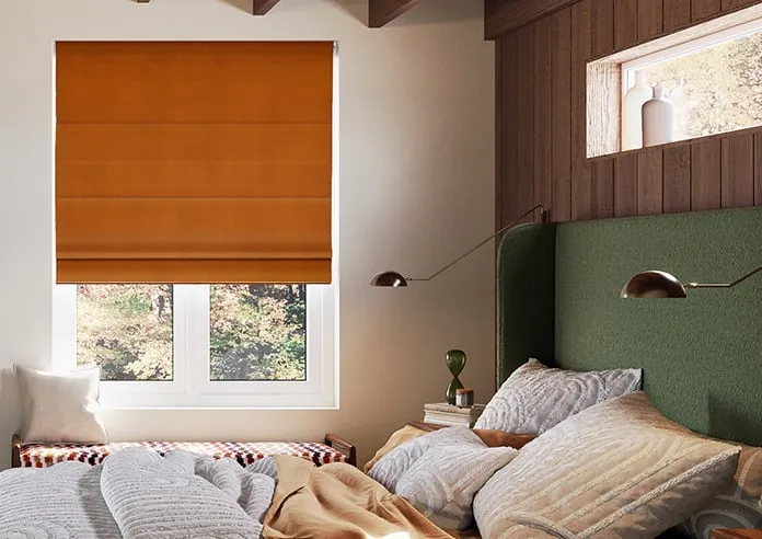 Ultra Luxe Velvet Rust - Roman Blind