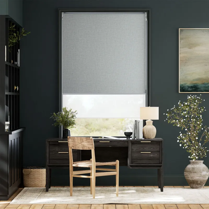 Hanoi Dark Grey Double Roller Blind