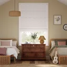 Flower Block Pom-pom Blush Roman Blind