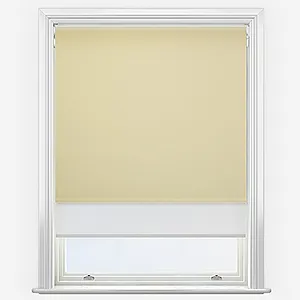 Optima Blackout Ivory & White Double Roller Blind