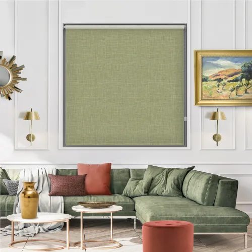 Lyra Green Roller Blind - Stylish & Light-blocking Window Shade