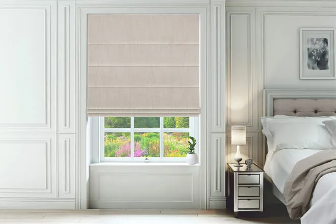 Tropea Oyster - Finely Woven Roman Blind