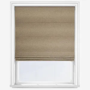 Moon Earth Pecan Roman Blind