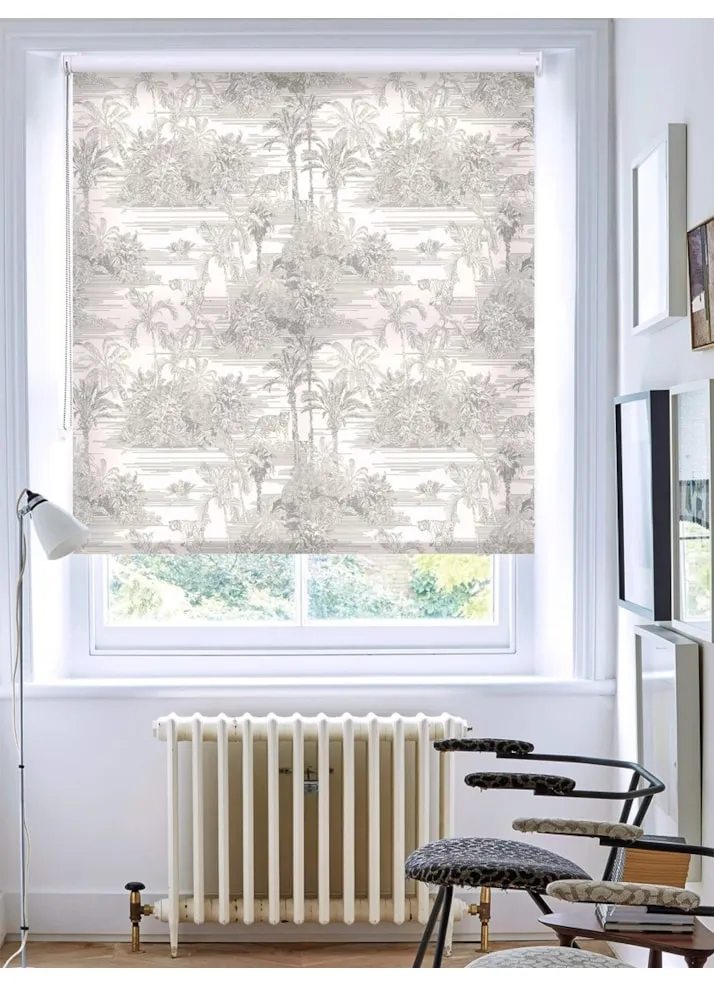 Tropical Toile Natural Roller Blind By Boon &Amp; Blake