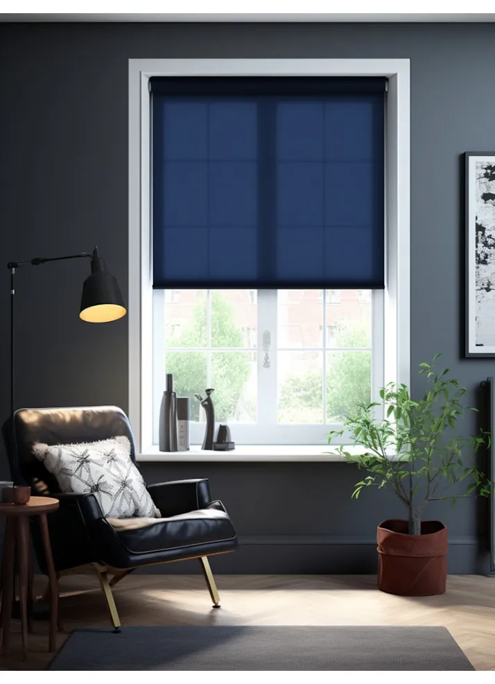 Armada Blue 3% Openness Sunscreen Roller Blind