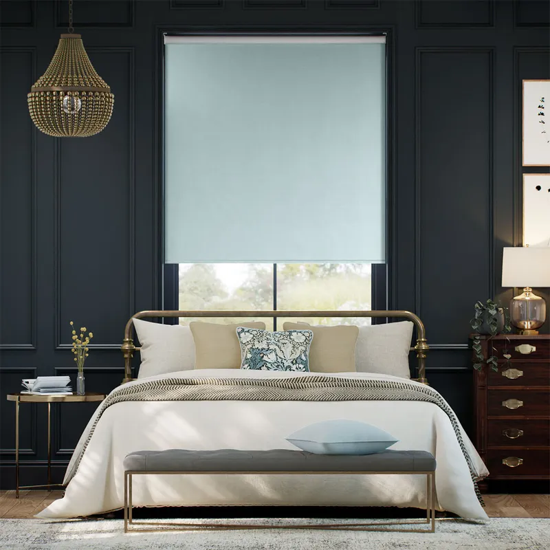 Osaka Faux Silk Blue Topaz Roller Blind