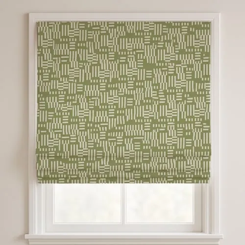 Pinto Olive Deluxe Roman Blinds
