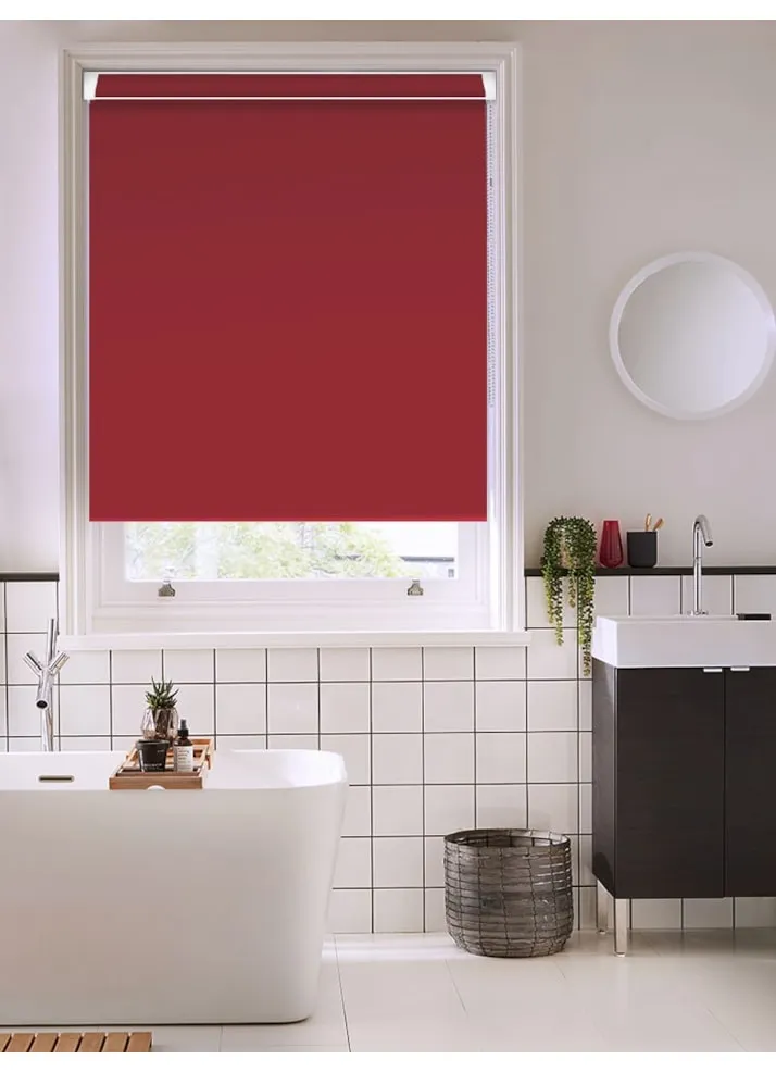 Garnet Red Blackout Grip Fit® No Drill Roller Blind
