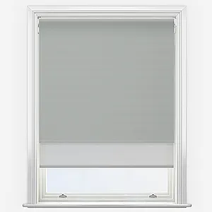 Supreme Blackout Dove Grey & Grey Double Roller Blind