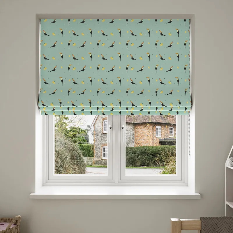 Sara Miller Toucans Aqua Blinds Uk