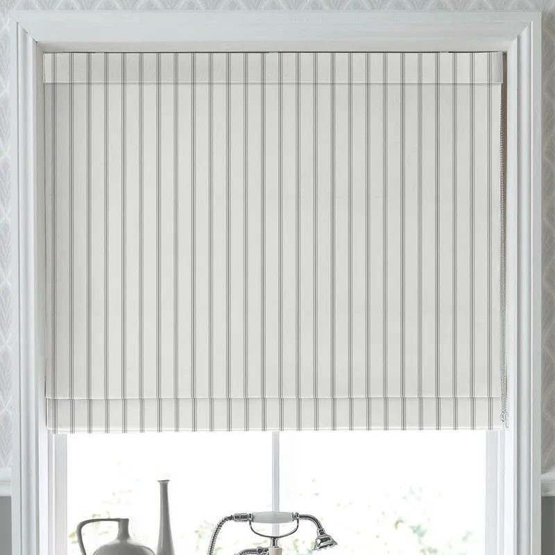 Laura Ashley Farnworth Made To Measure Roman Blind Steel