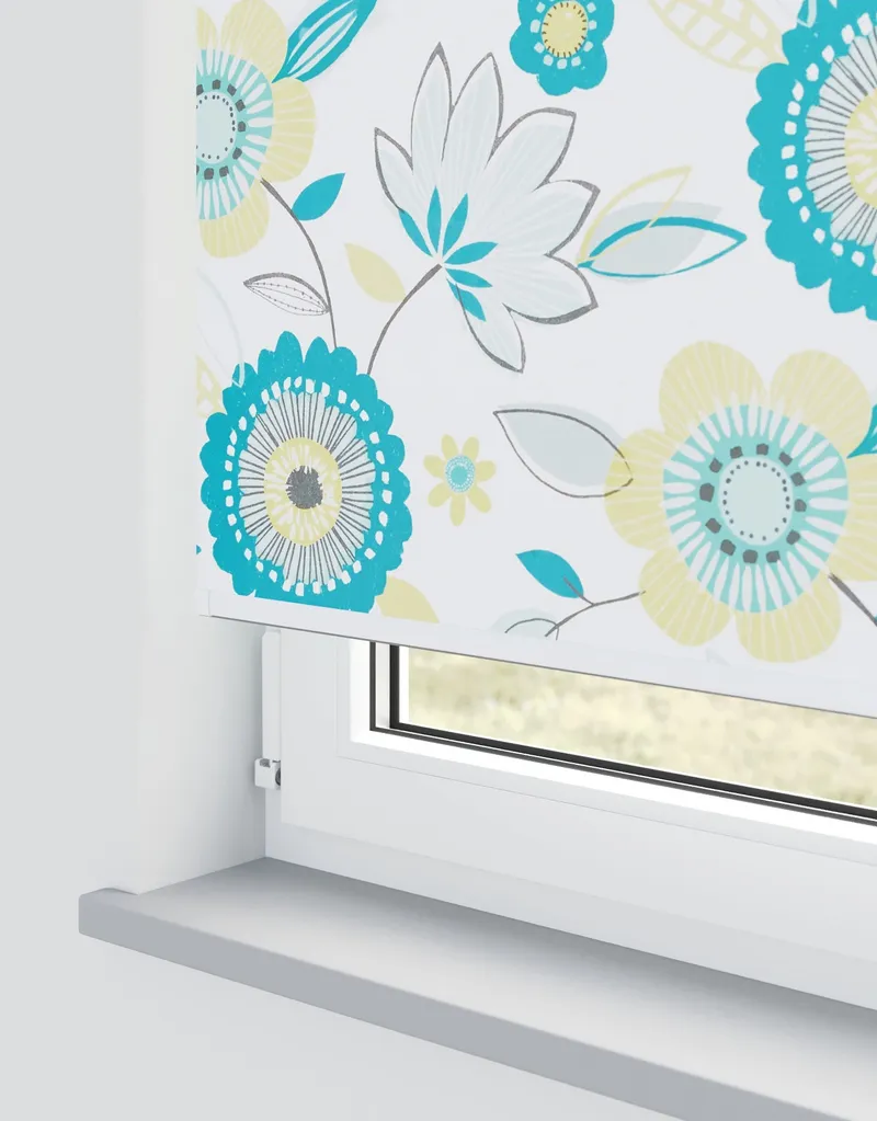 Valentina Teal Electrical Roller Blind