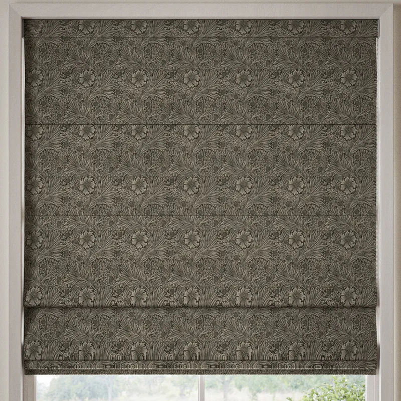 William Morris Marigold Velvet Made To Measure Roman Blind Iron