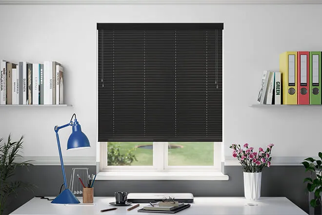 Millennium Midnight Black - 50mm Aluminium Venetian Blinds