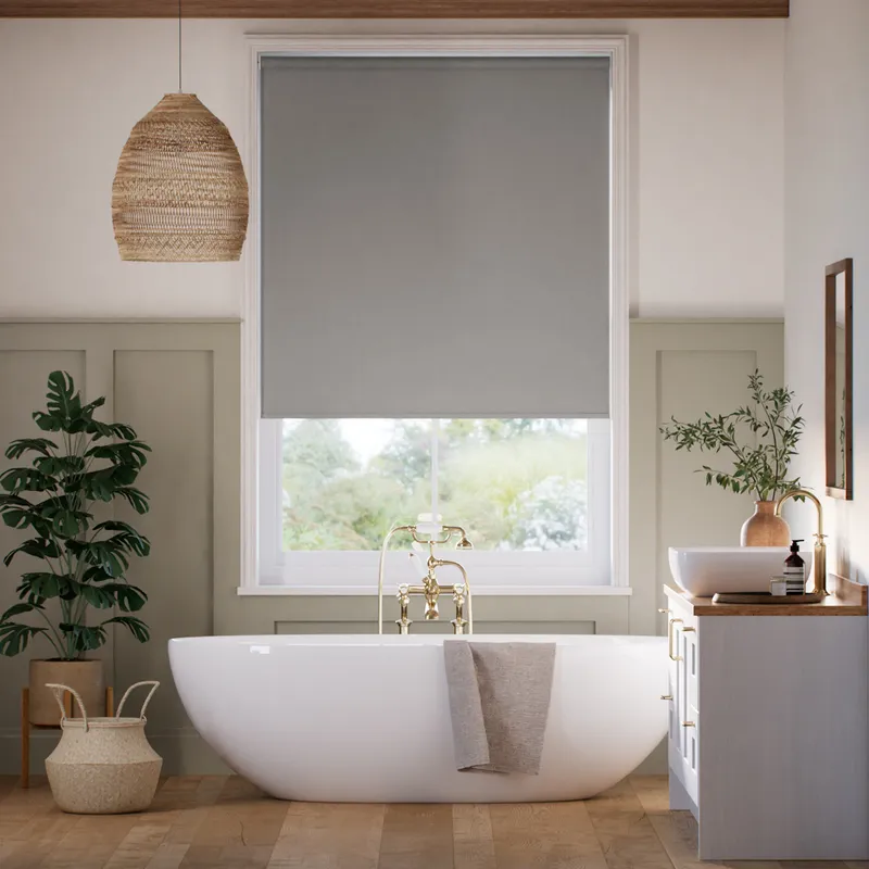 Metropolis Pvc Blackout Pewter Roller Blind