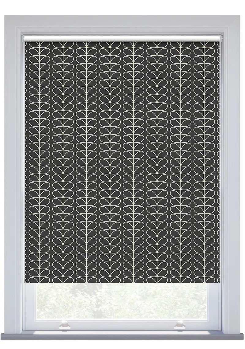 Orla Kiely Linear Stem Liqourice Roller Blind