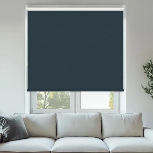 Vibe Blackout Breton Blue Roller Blinds - Shop Now