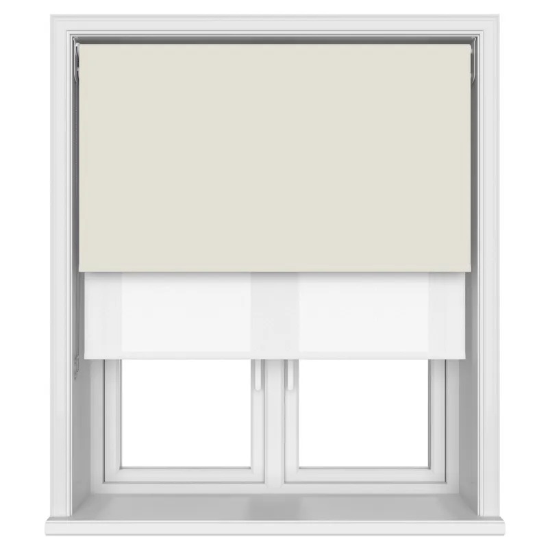 Bella Oyster Double Roller Blind Blinds Uk