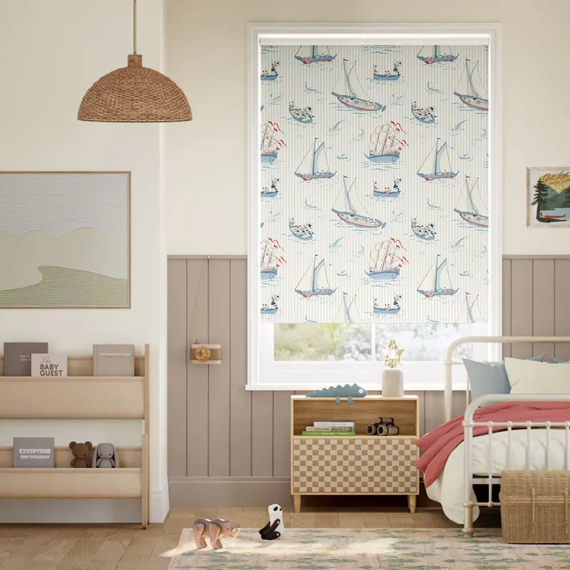 Donald Nautical Stripe Blackout Natural Roller Blind
