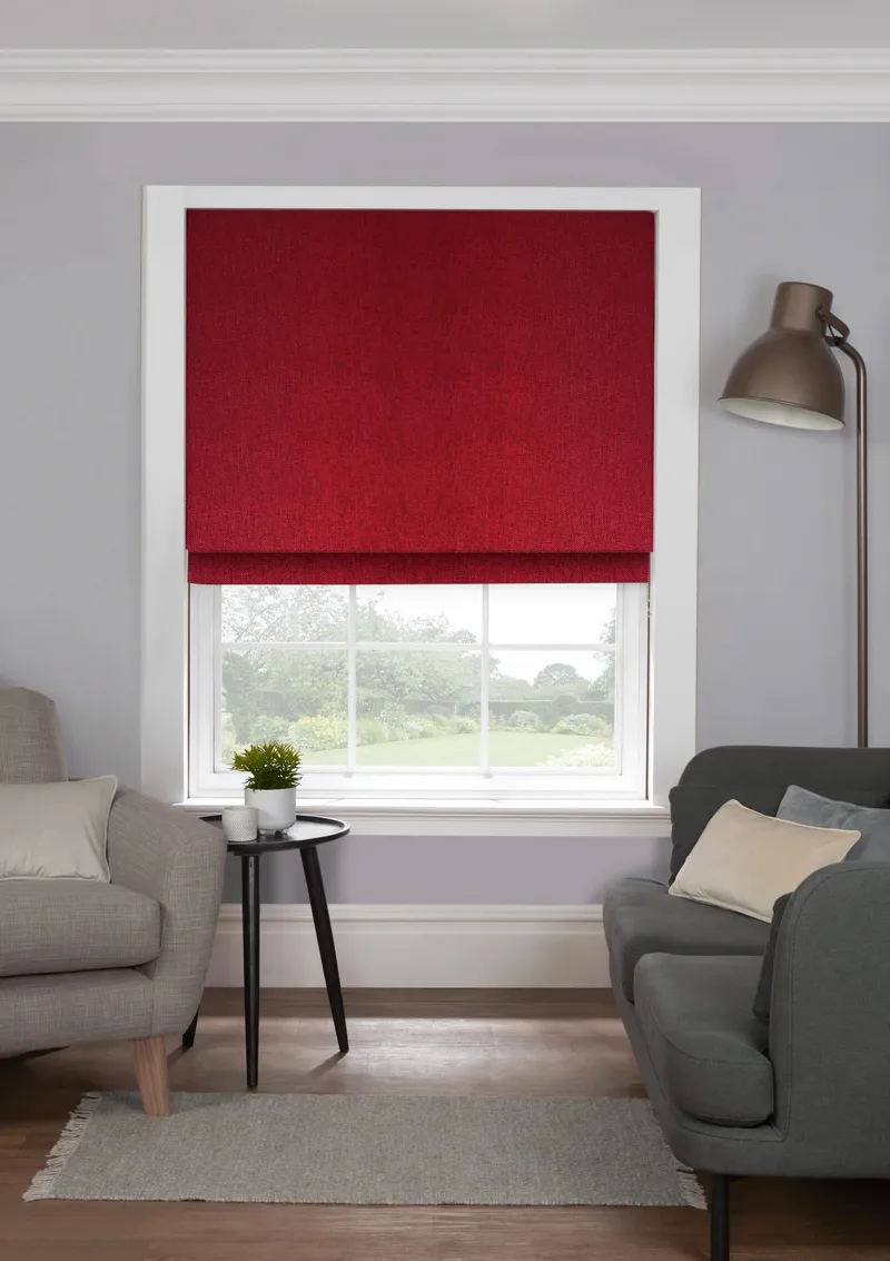Eb Herringbone Chilli Roman Blind