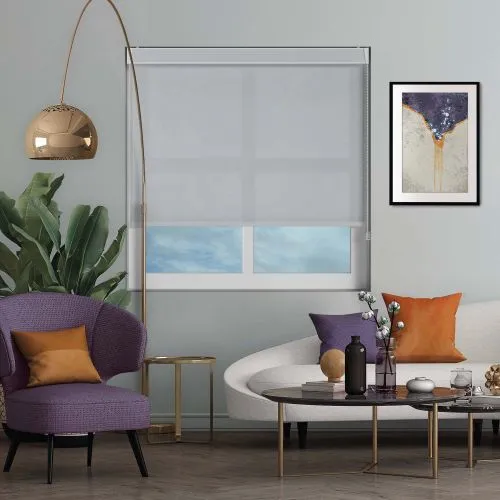 Asteroid Silver Pelmet Roller Blind