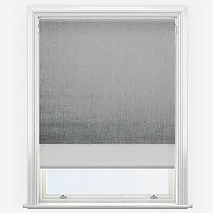 Voga Blackout Smoke Grey & Grey Double Roller Blind