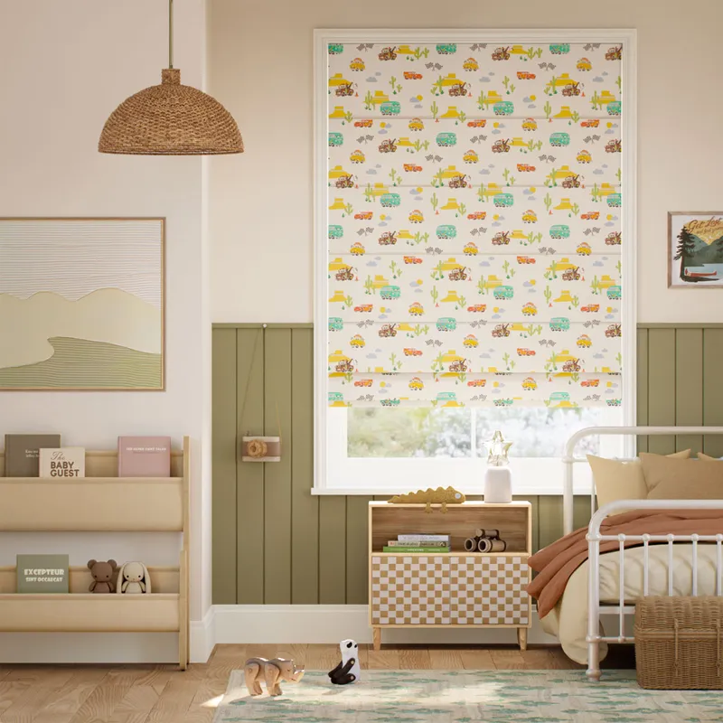 Cars Desert Dash Ivory Roman Blind
